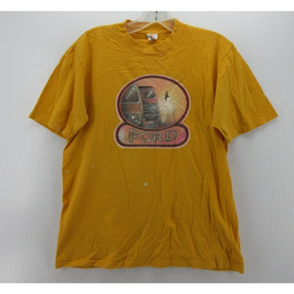 VINTAGE Ford Shirt Medium Stedman Hi Cru Trucks Motor 70s USA Made *